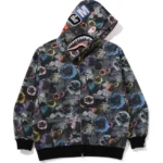 BAPE FLORAL CAMO SHARK HOODIE