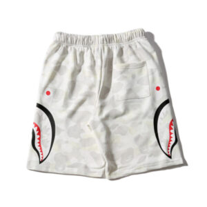 BAPE City Camo front Shark Sweat Shorts White